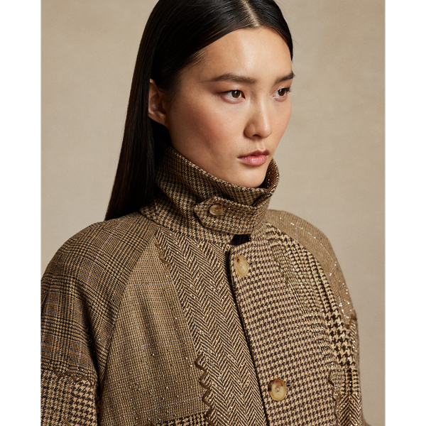 Patchwork-Mantel Teegan aus Tweed Ralph Lauren Collection in Multi 6
