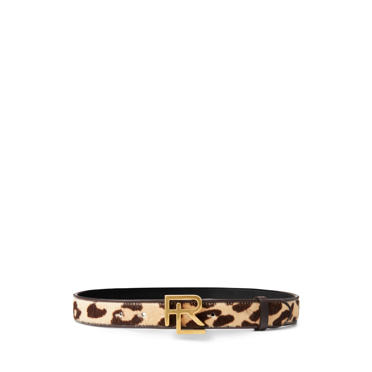 RL Leopard-Print Haircalf Belt | Ralph Lauren