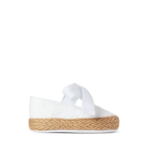 Bowman Swiss Dot Canvas Espadrille Baby Girl 1