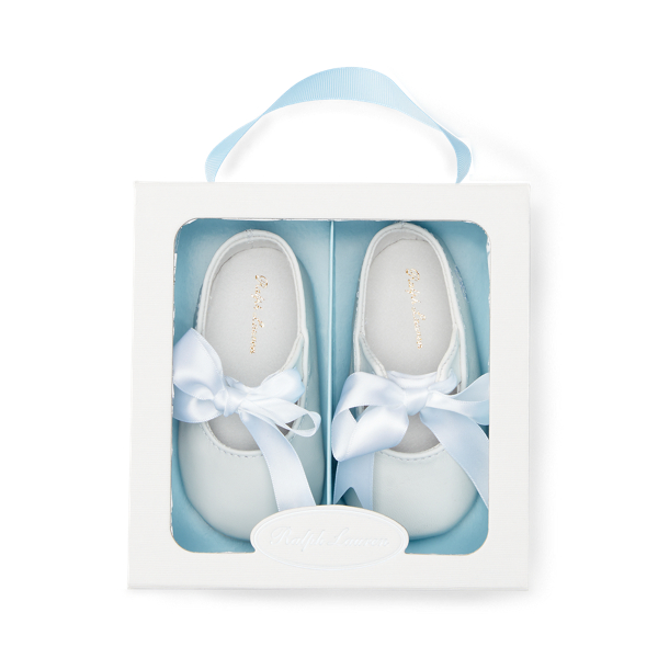 White Briley Leather Mary Jane Slipper Baby Girl 3