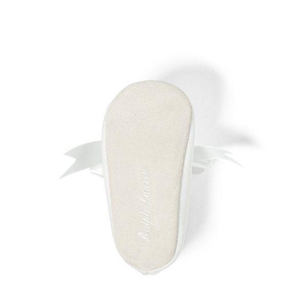 White Briley Leather Mary Jane Slipper Baby Girl 4