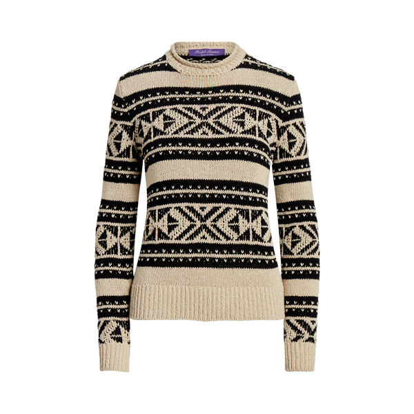 Geo-Motif Silk Jacquard Rollneck Sweater Ralph Lauren Collection 1