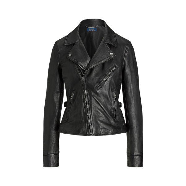 Polo ralph lauren leather biker jacket best sale