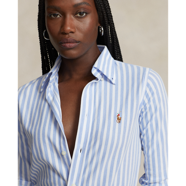 Ralph lauren women's striped oxford shirt hotsell