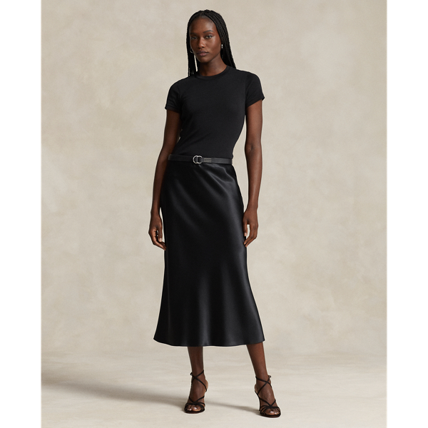 Silk Charmeuse Skirt for Women Ralph Lauren UK