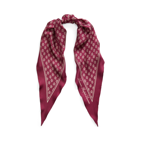 Foulard en losange Verona &agrave; motif fleuri