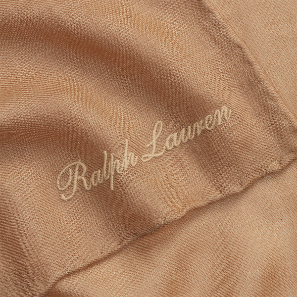 Ralph Lauren Collection 淺駝色 喀什米爾羊毛披肩圍巾 3