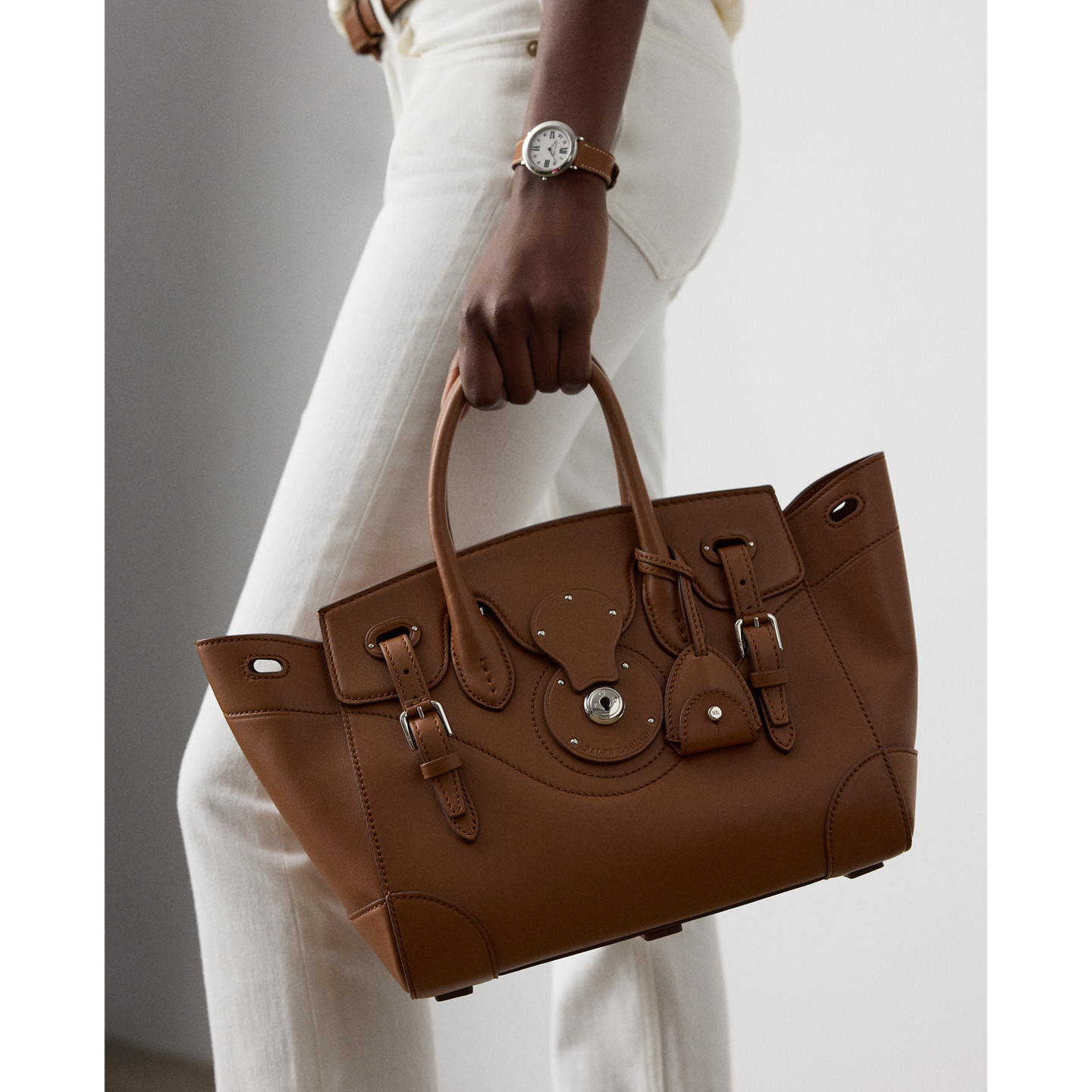 Женская сумка Ralph Lauren Soft Ricky 27 Calfskin, цвет: Золотой — фото 5