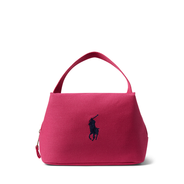 Preppy Pink Big Pony Insulated Canvas Lunch Tote Girls 1