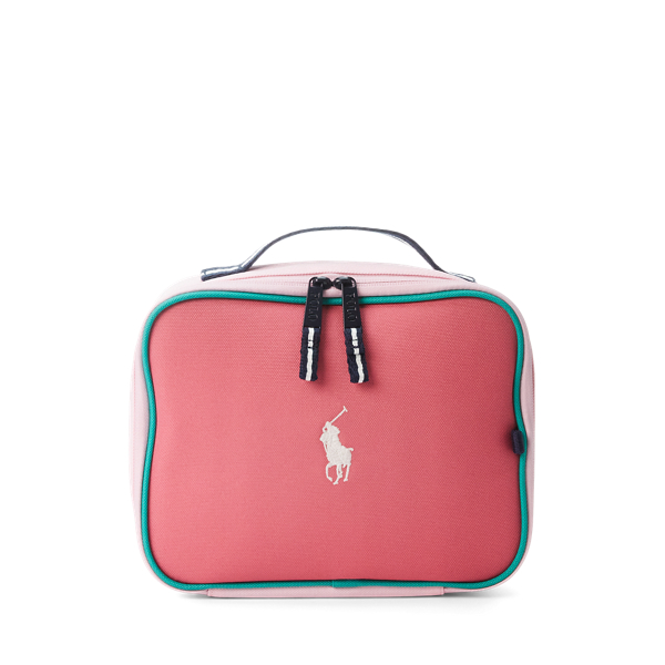 White / Multi Color-Blocked Backpack & Lunch Tote Set Girls 7