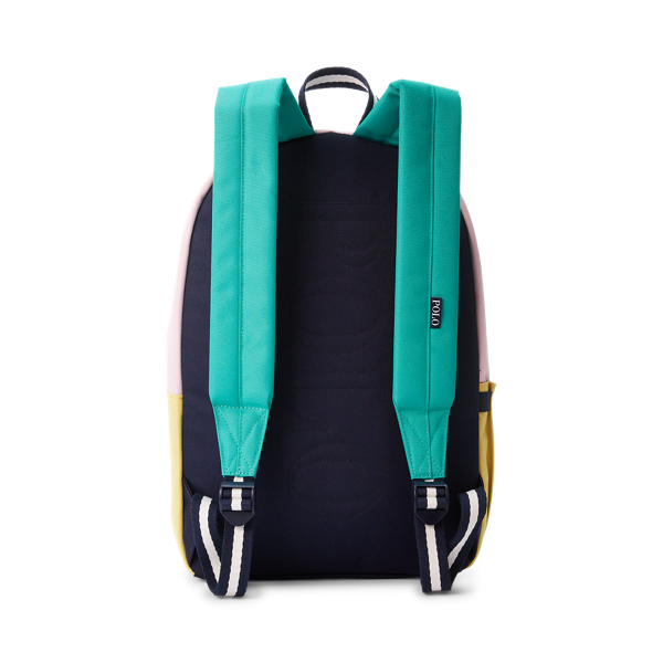 White / Multi Color-Blocked Backpack & Lunch Tote Set Girls 4