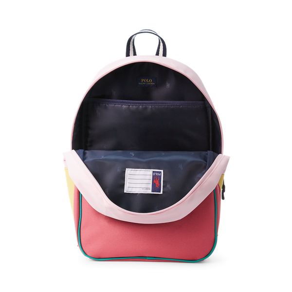 White / Multi Color-Blocked Backpack & Lunch Tote Set Girls 5