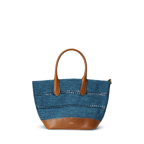Cabas moyen Bellport en simili raphia Polo Ralph Lauren en 1