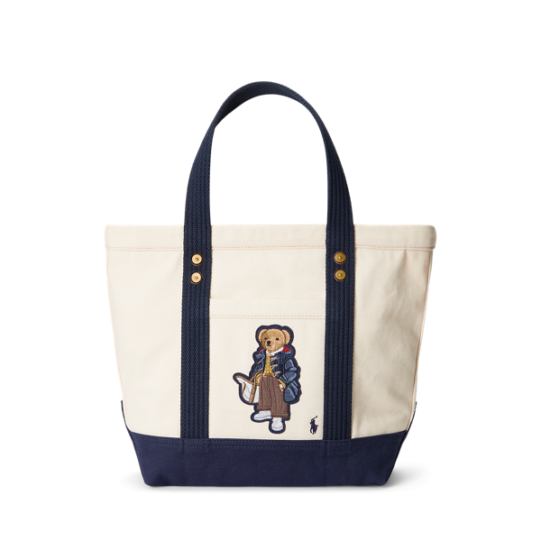 Canvas Small Polo Bear Tote for Women Ralph Lauren BR