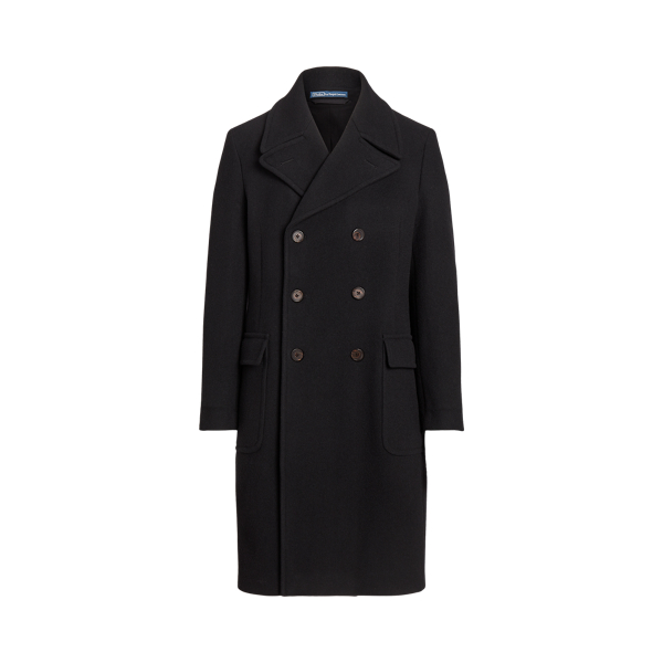 Ralph lauren long black coat online