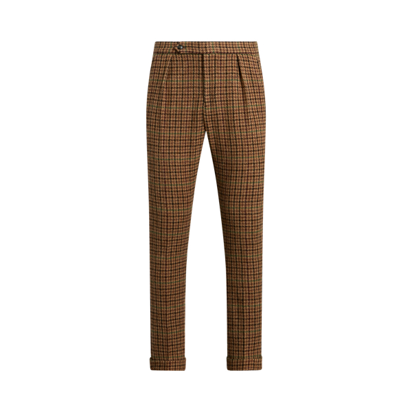 Checked Wool Tweed Suit Trouser