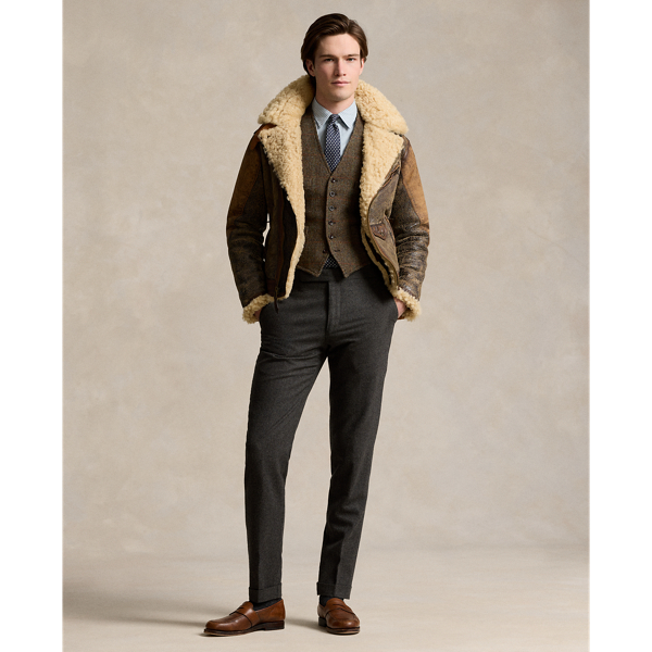 Brown/Loden/Green Rust Plaid Wool Tweed Waistcoat Polo Ralph Lauren 4