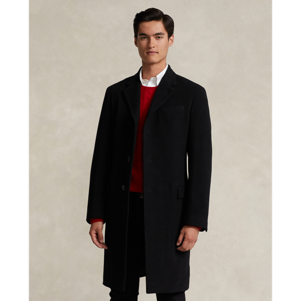 Ralph lauren lauren men's topcoat wool cashmere blend columbia overcoat online