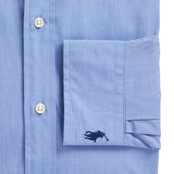 Custom-Fit Fil-&agrave;-Fil-Hemd Regent Polo Ralph Lauren in Blau 8