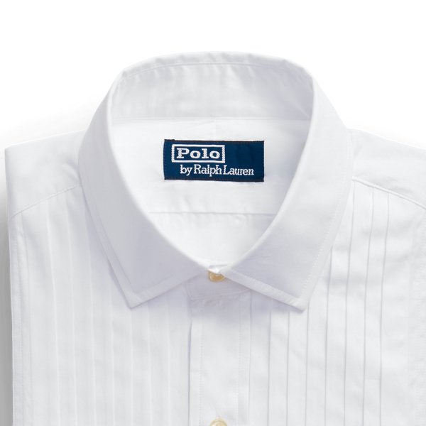 White Custom Fit French Cuff Tuxedo Shirt Polo Ralph Lauren 7