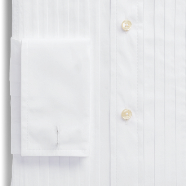 White Custom Fit French Cuff Tuxedo Shirt Polo Ralph Lauren 8