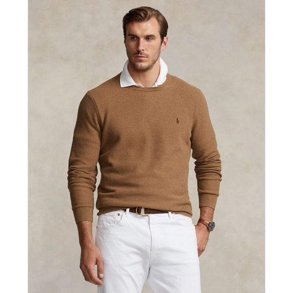 Latte Brown Heather LSL-PLO Big & Tall 1