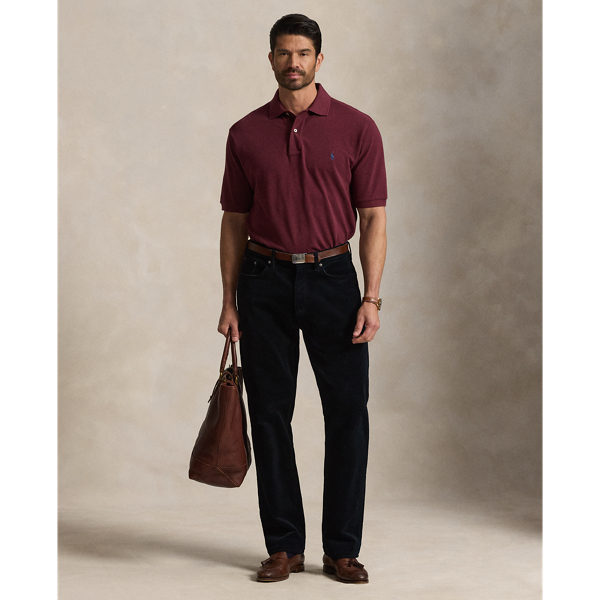 Spring Wine Heather The Iconic Mesh Polo Shirt Big & Tall 4