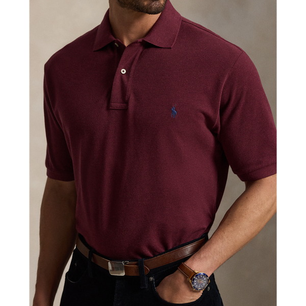 Spring Wine Heather The Iconic Mesh Polo Shirt Big & Tall 6