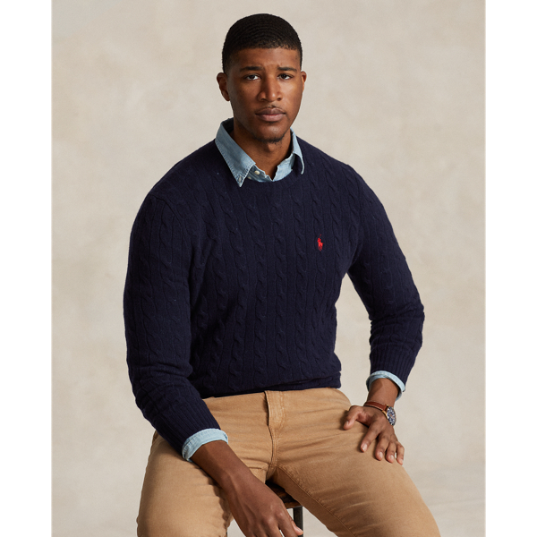 Cable Knit Wool Cashmere Sweater