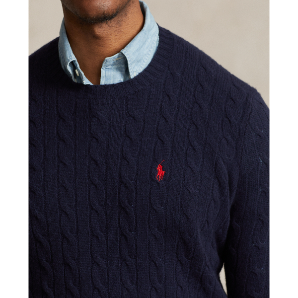 Cable knit sweater ralph lauren mens on sale