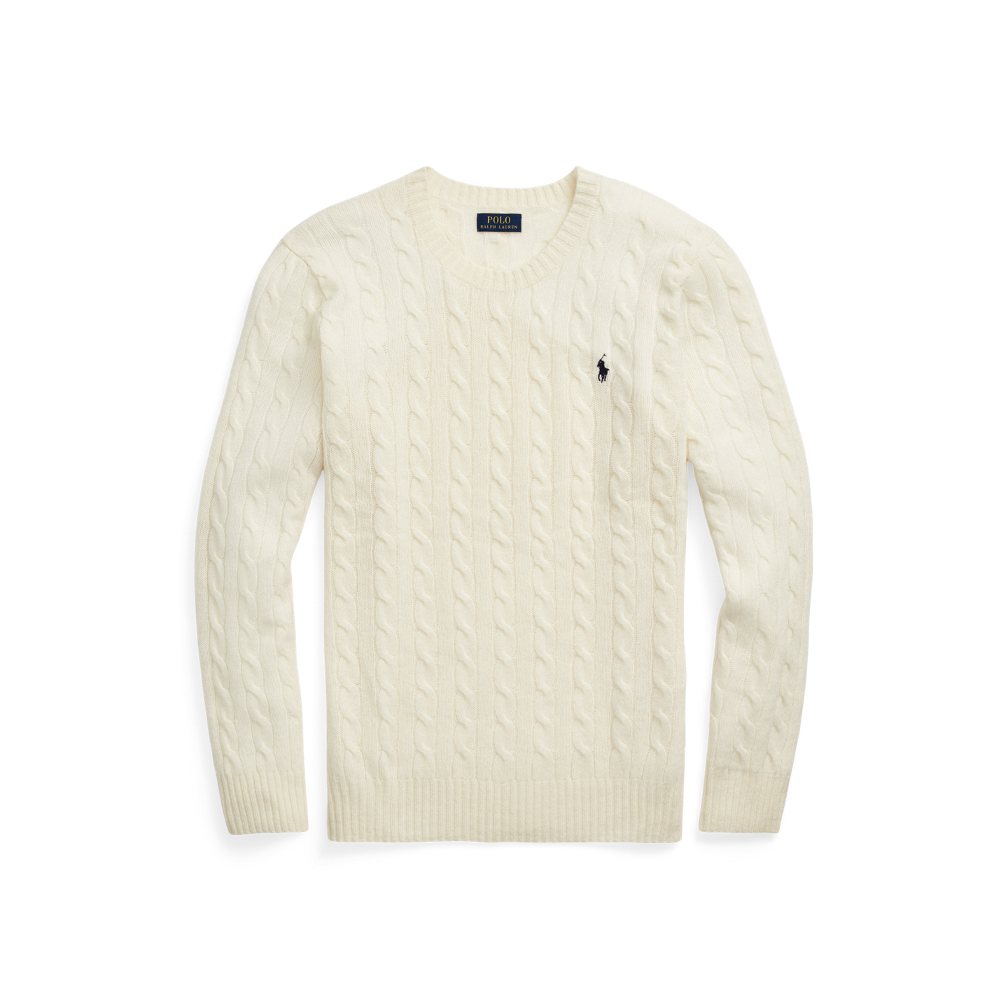 Мужской свитер Ralph Lauren Cable-Knit Wool-Cashmere, цвет: Кремовый — фото 5