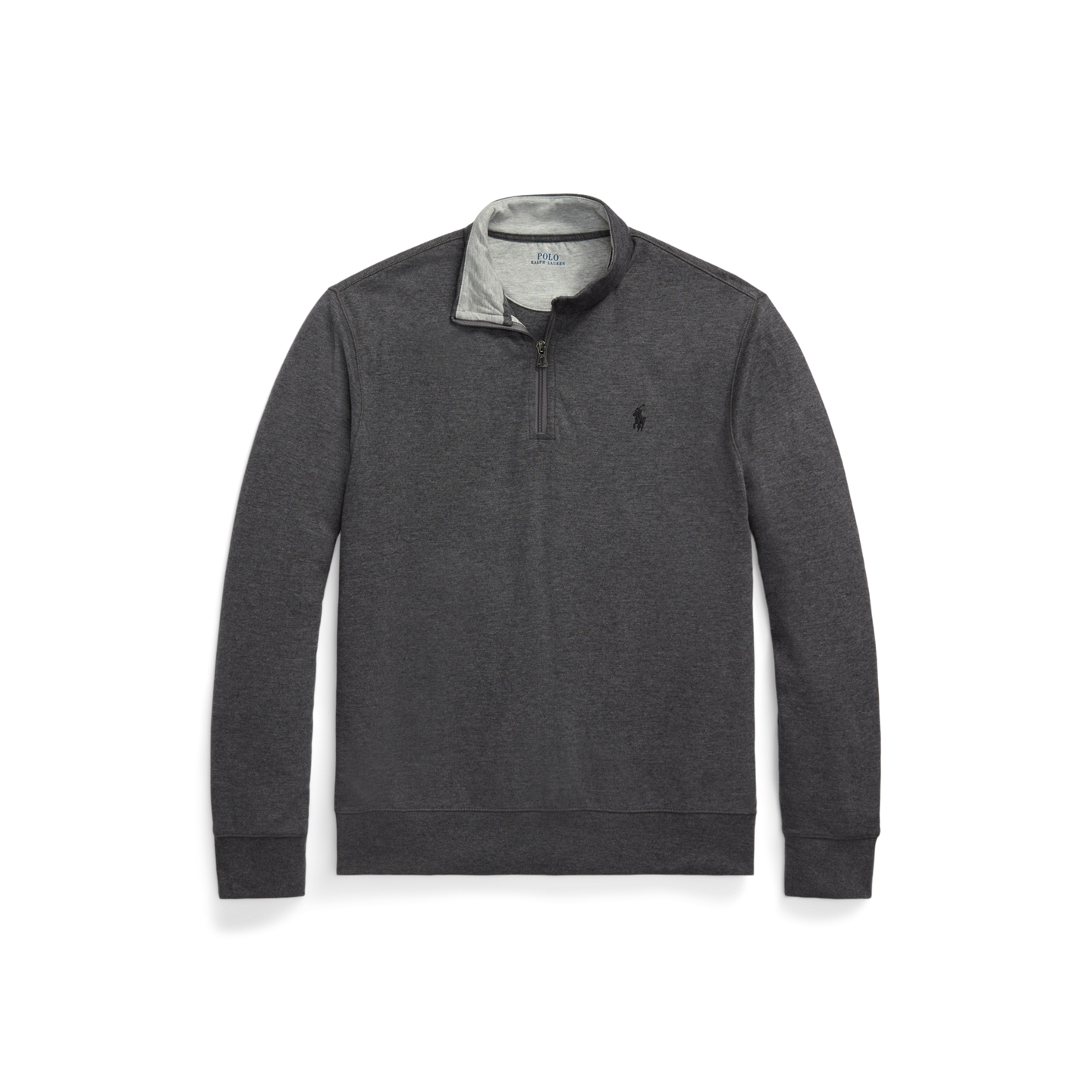 Мужской свитер Ralph Lauren Luxury Jersey Quarter-Zip Pullover, цвет: Меланжевый — фото 5