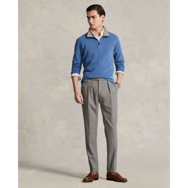 Blue Heather Estate-Rib Quarter-Zip Pullover Polo Ralph Lauren for fall 4