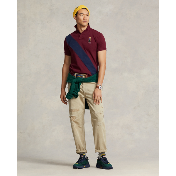 Polo Polo Bear coupe ajust&eacute;e Polo Ralph Lauren en Classic Wine/Navy 4