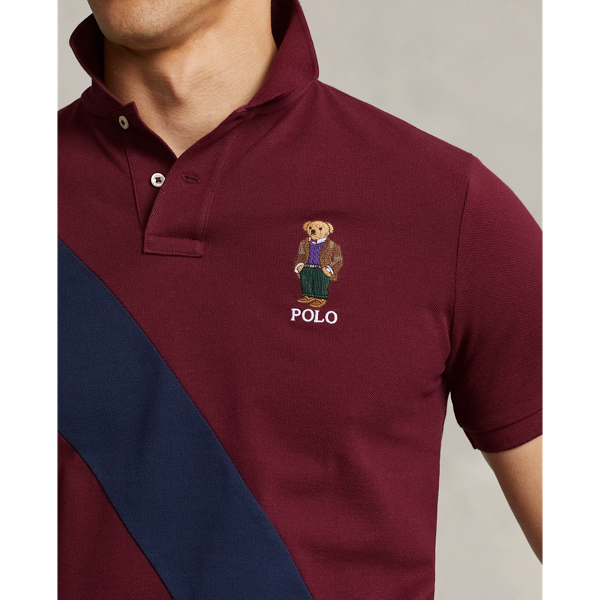 Polo Polo Bear coupe ajust&eacute;e Polo Ralph Lauren en Classic Wine/Navy 6