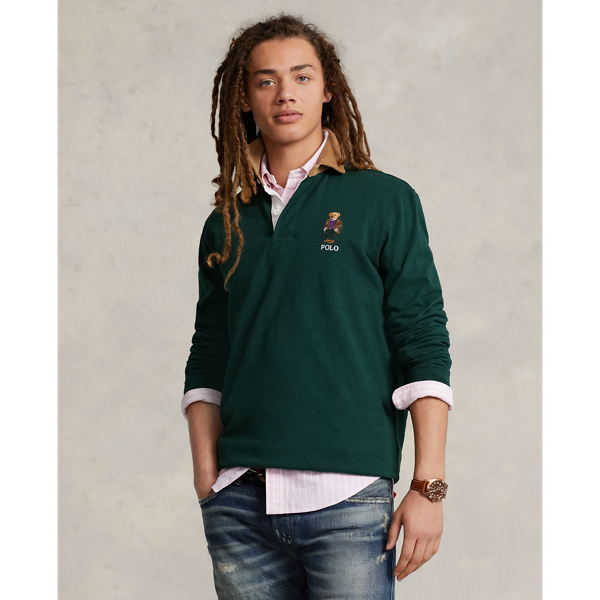 Classic Fit Polo Bear Rugby Shirt for Men Ralph Lauren PT