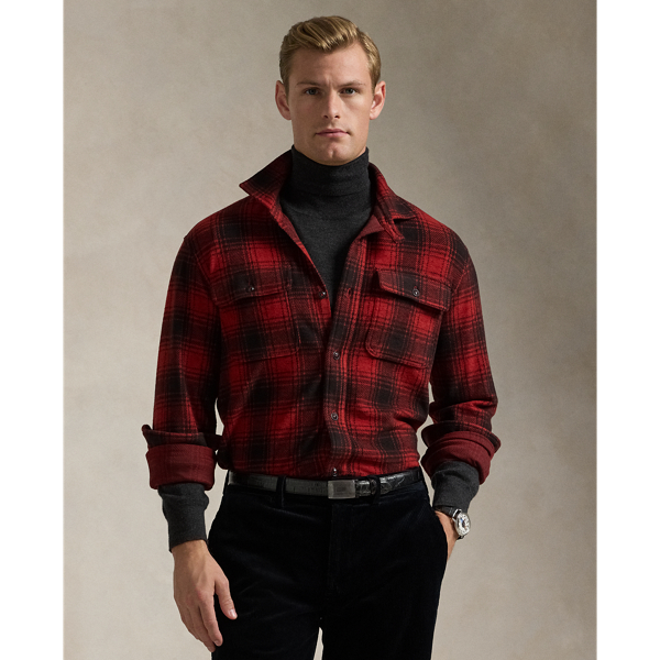 Ralph lauren red and black plaid shirt on sale