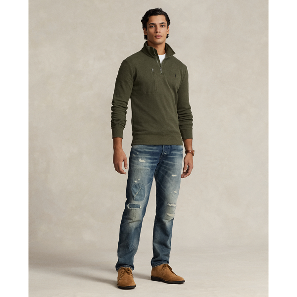 Alpine Heather Terry Quarter-Zip Pullover Polo Ralph Lauren 4