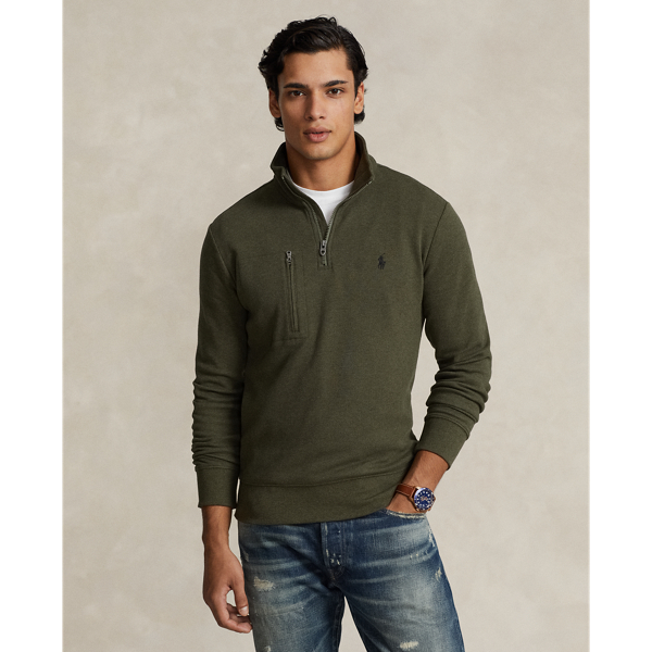 Alpine Heather Terry Quarter-Zip Pullover Polo Ralph Lauren 1