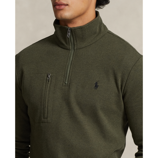 Alpine Heather Terry Quarter-Zip Pullover Polo Ralph Lauren 6