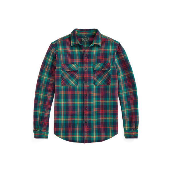 Custom fit geruit flanellen werkoverhemd Polo Ralph Lauren in 1