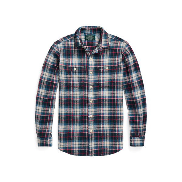 Custom Fit Plaid Flannel Workshirt Polo Ralph Lauren 1