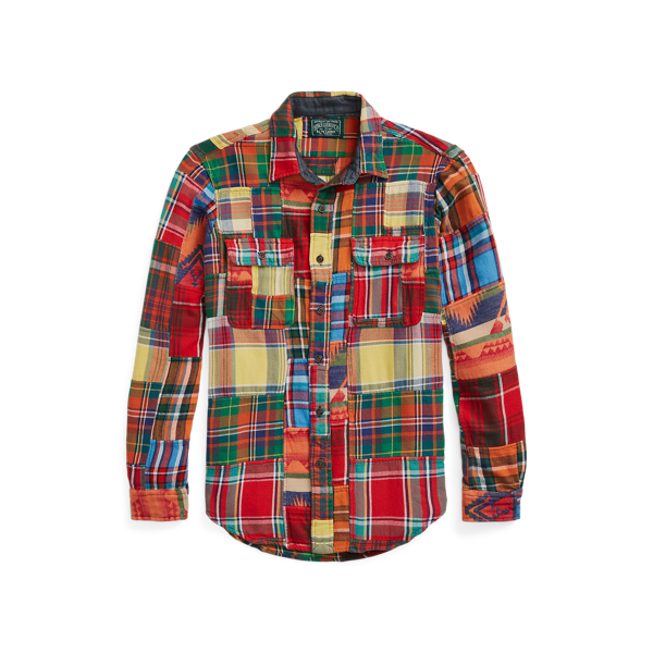 Classic Fit Patchwork Flannel Workshirt Ralph Lauren Australia