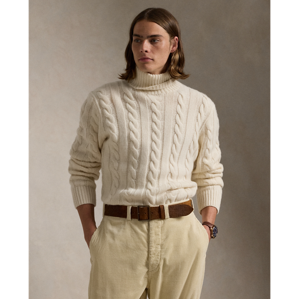 Men s Cream Turtleneck Sweaters Ralph Lauren