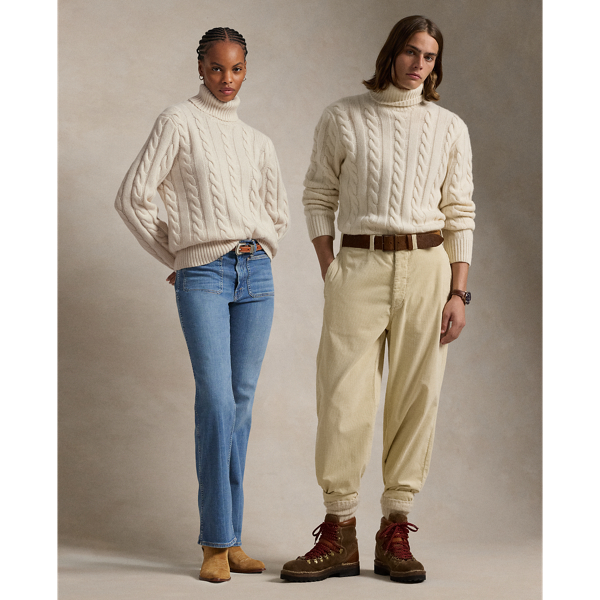 Cable Knit Wool Cashmere Sweater