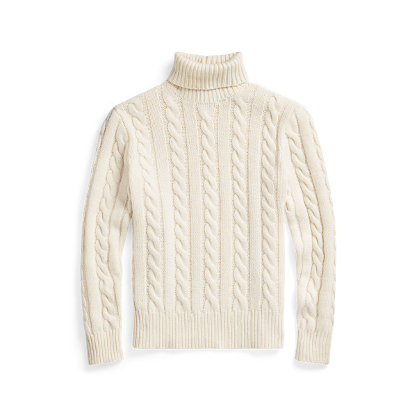 Cable Knit Wool Cashmere Sweater