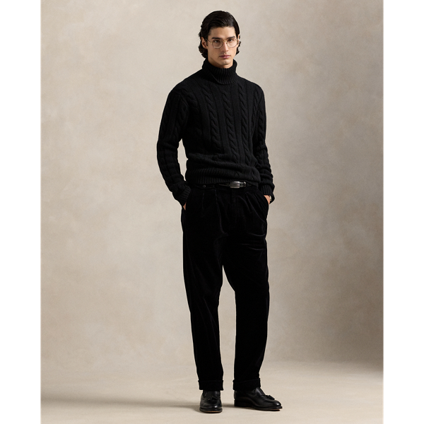 Polo Ralph Lauren カシミヤ L ポニー無し　cashmere Cable-Knit Cashmere Quarter-Zip Sweater