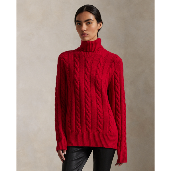 Polo Ralph Lauren Girls Cable Knit Cashmere Sweater in Red. Size Small deals (8)