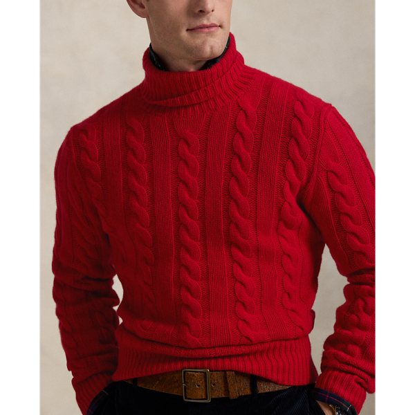 Cable Knit Wool Cashmere Sweater