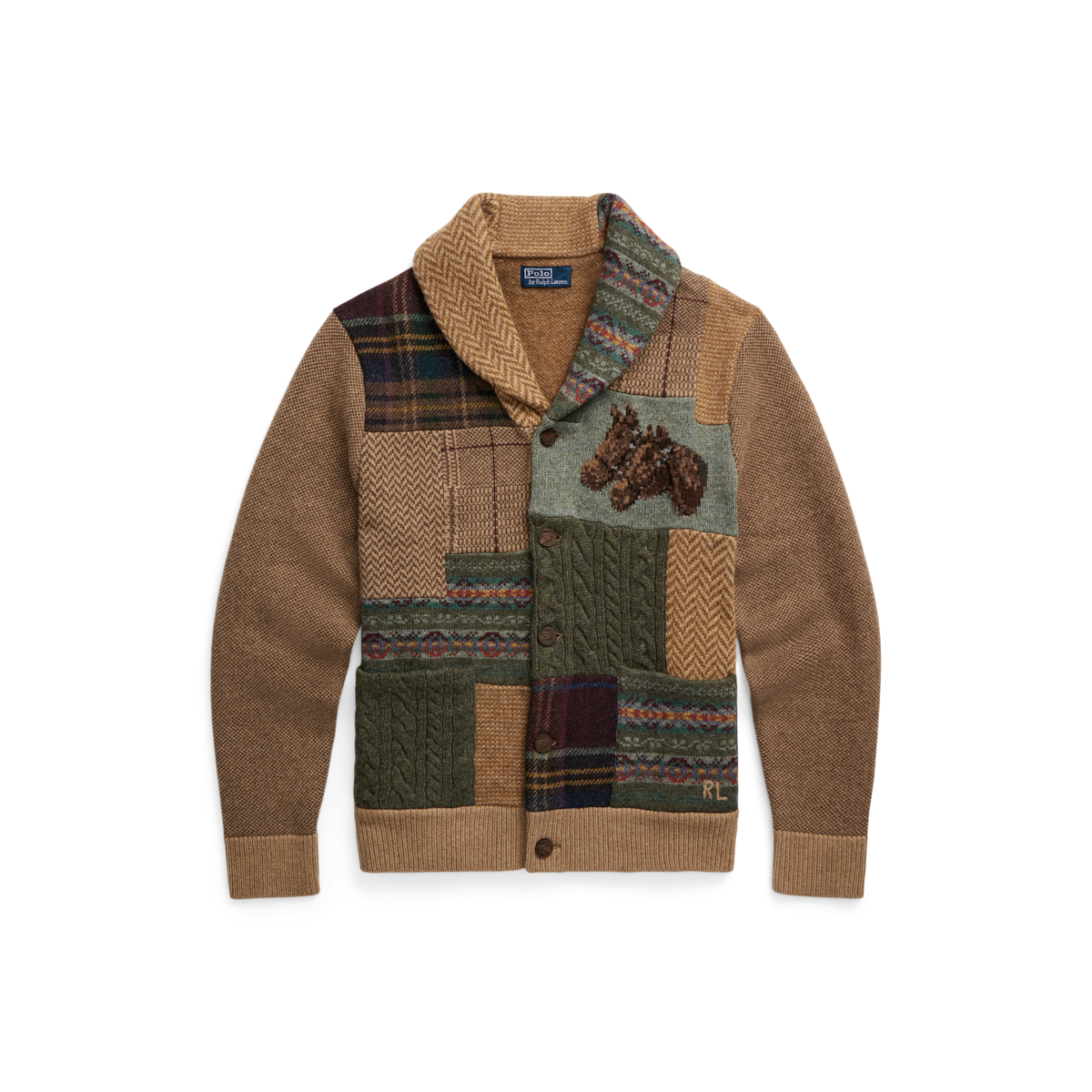 Mens patchwork cardigan best sale